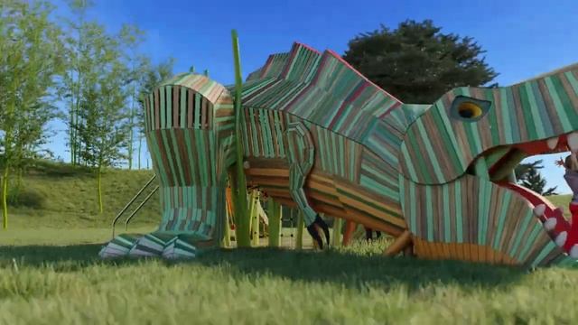 The Dinosaur from every angle - Robinia Play Sculptures by KOMPAN смотреть онлайн