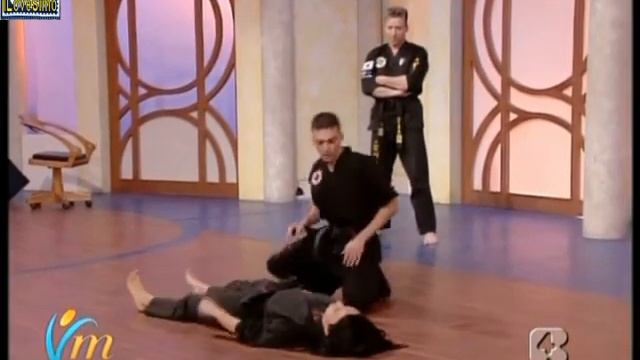 Young martial arts woman TV self defense demonstration смотреть онлайн