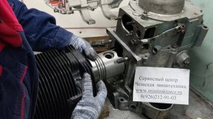 Tz-4k-14, двигатель 1D90, Видеоинструкция №4. Установка цилиндра.