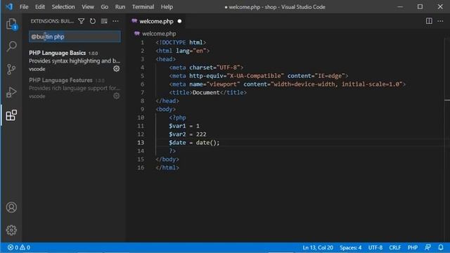 VSCode: PHP coding using Visual Studio Code 2021 смотреть онлайн
