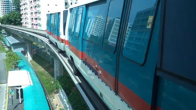 SMRT Trains BPLRT Bombardier Innovia APM 100 C801 [105/117] departing Fajar (Service B) смотреть онлайн