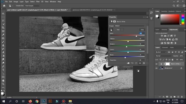Photoshop CC - 7 Turn images into Black and White смотреть онлайн