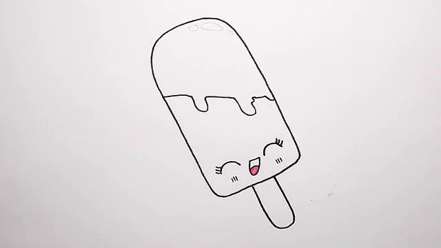 How to Draw a Cute Ice Cream Easy - Draw and Color for Kids смотреть онлайн