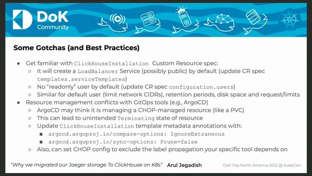 Why we decided to migrate our Jaeger storage to ClickHouse on Kubernetes - Arul Jegadish Francis смотреть онлайн
