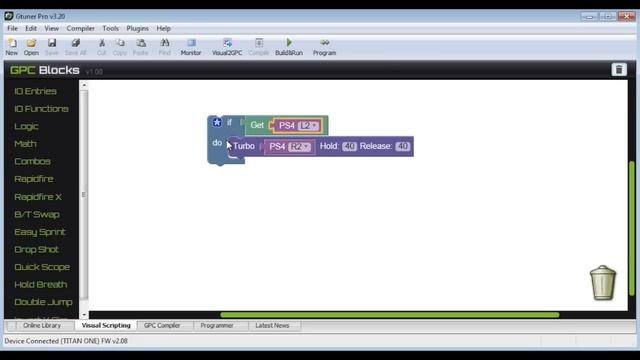 Gtuner PRO 3.20 Visual Scripting GPC Blocks Tour смотреть онлайн
