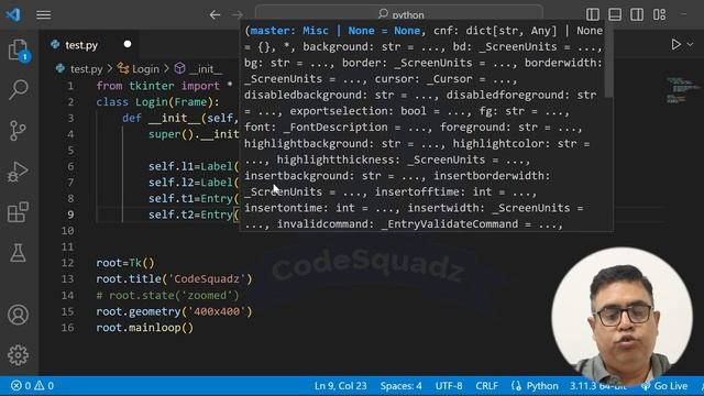 Python Desktop Designing | Learn Python | Python by Tanay sir - CodeSquadz смотреть онлайн