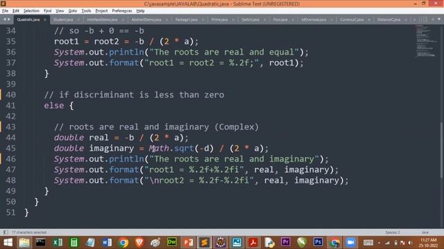 Quadratic equation program in java | Program #1 | VTU 3rd semester java lab | 2021 Scheme | 21CSL35 смотреть онлайн