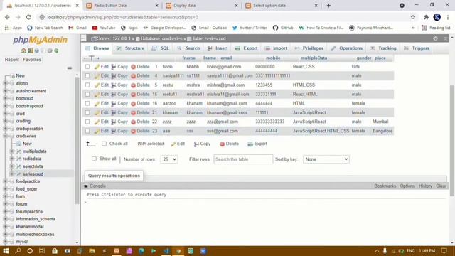#11. Displaying and Updating Radio buttons data in MySQL database using PHP. смотреть онлайн