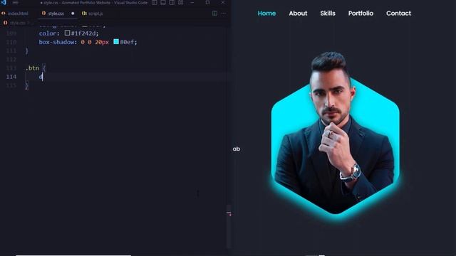 Animated Portfolio Website Template in HTML CSS & JS | Personal Website with Text Typing Animation смотреть онлайн