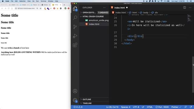 HTML CRASH COURSE: Learn HTML in 45 minutes смотреть онлайн