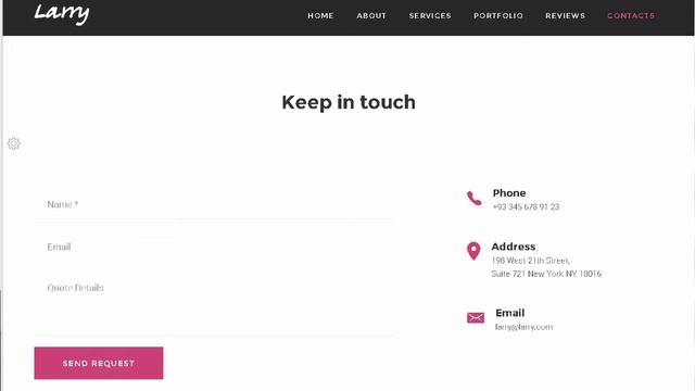 Larry. - Personal Onepage WordPress Theme | Themeforest Download смотреть онлайн