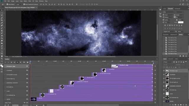 Make a photoshop GIF animation showing VFX breakdown of layers смотреть онлайн