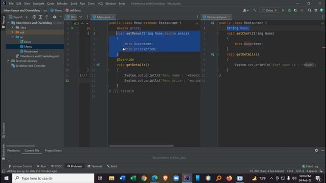 Inheritence & Override(Java) смотреть онлайн