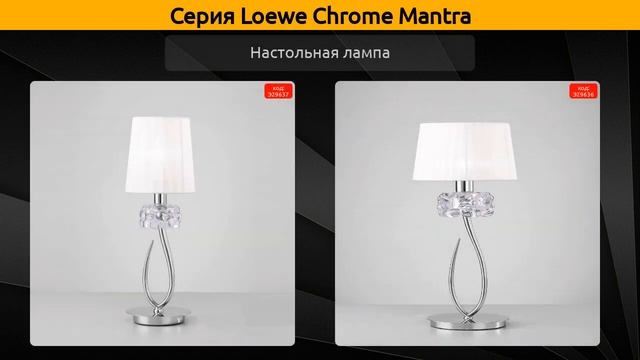 Loewe Chrome Mantra - подвесная люстра, настольная лампа и бра смотреть онлайн