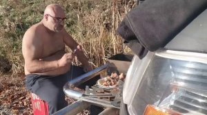 18+ Дальнобойщик США.  Встретил подписчика. Шашлыки. Горох суп. Работа