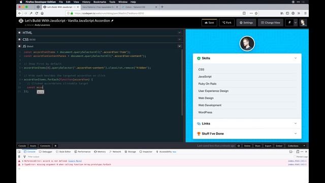 How to Create an Accordion with Vanilla JavaScript смотреть онлайн