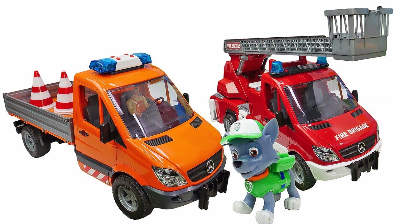 Видео для детей. Щенячий патруль и автобус Тайо. Машинки: гонки смотреть онлайн