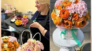 МК 2 часть 💫 Зефирная флористика-РАНУНКУЛЮС от @luiza_lu_tortici💫