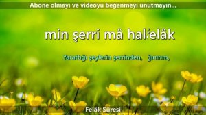 3 Ayetel Kürsi Felak Nas