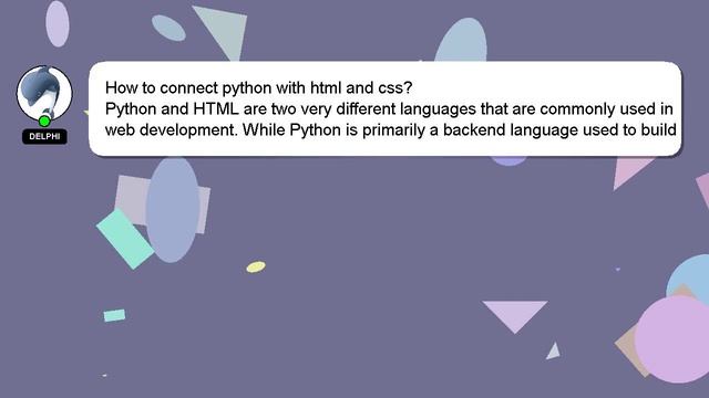 How to connect python with html and css? смотреть онлайн