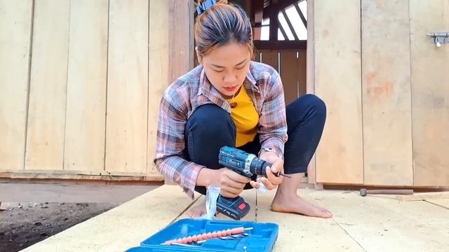 Full Video: How To Make The Stairs Wooden - Building Complete House, Build Log Cabin, Farm Life смотреть онлайн