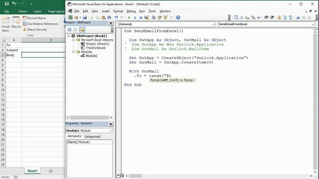 Send Mail From Excel via Outlook смотреть онлайн