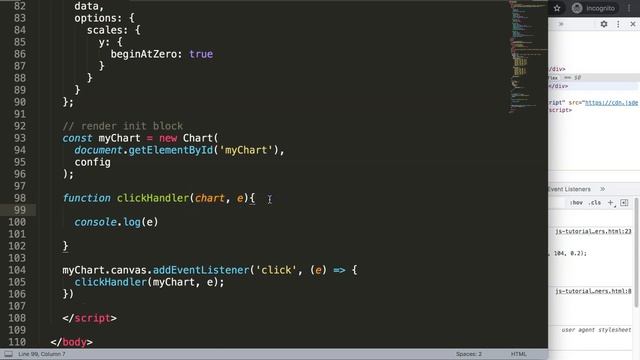 How to Get Mouse Click Coordinates in Chart JS смотреть онлайн