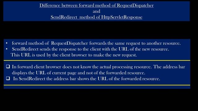 Introduction to SendRedirect method and differences from forward method смотреть онлайн