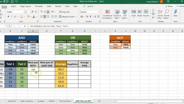 MS Excel | AND, OR and NOT operators смотреть онлайн