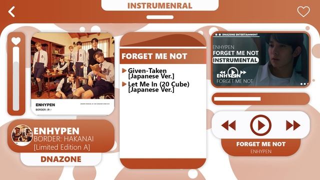 ENHYPEN 'エンハイプン' - Forget Me Not | INSTRUMENTAL смотреть онлайн