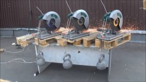 монтажная пила сравнительный тест отрезных кругов диаметром 355 мм Cutop, Makita, Луга абразив