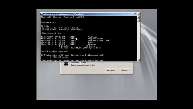 Сброс пароля администратора домена Windows 2008 R2 смотреть онлайн