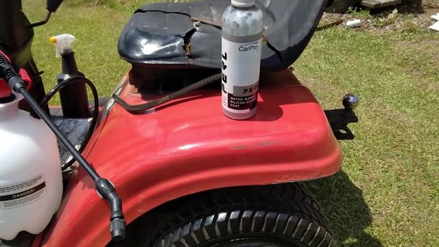 carpro perl tire dressing demo on riding lawn mower tires смотреть онлайн