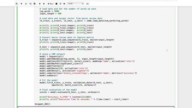 How to setup a CNN model for imdb sentiment analysis in Keras смотреть онлайн