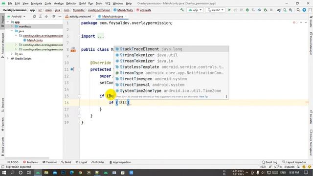 Overlay permission in Android Studio || Display Overlay permission Android studio tutorial смотреть онлайн