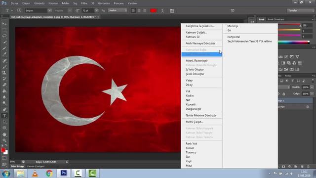 Adobe Photoshop CS6 - Yazı Daha Çok Nasıl Büyütülür. смотреть онлайн