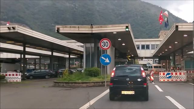Итало-швейцарская граница на авто с неоплаченной виньеткой. смотреть онлайн
