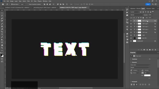 How to make Glitch Effect Text | Text effect photoshop tutorial смотреть онлайн
