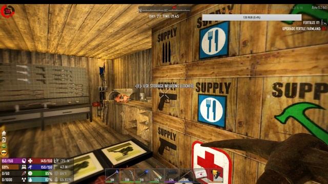 7 days to die MOD STARVATION режим выживания (INSANE) #20 Построили мост смотреть онлайн