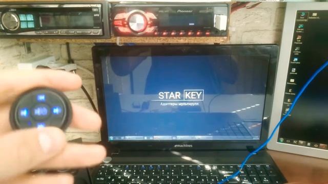 Управление магнитолой Pioneer с китайских Bluetooth кнопок через адаптер кнопок руля STAR KEY. смотреть онлайн