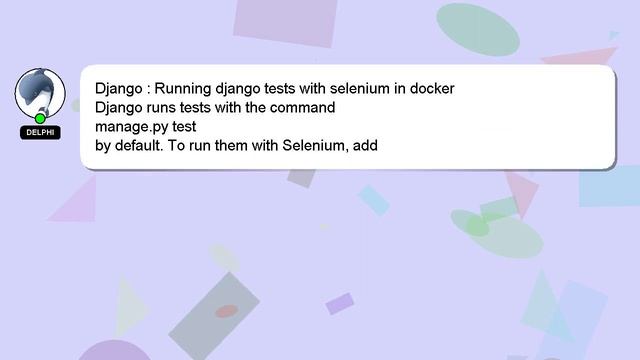 Django : Running django tests with selenium in docker смотреть онлайн