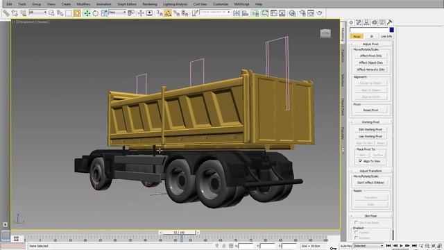 Truck 3D animation DEMO Анимация трансформируемой модели грузовика. Анимация трансформации 3ds max смотреть онлайн