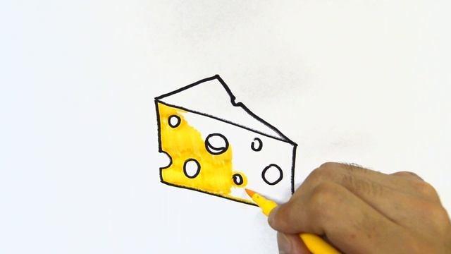 Bolalar uchun pishloq chizish / Drawing cheese for children / Рисование сыра для детей смотреть онлайн