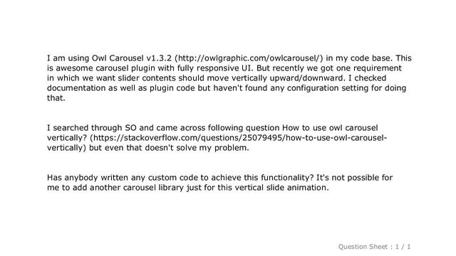 HTML : Owl Carousel v1.3.2 with Vertical slide animation смотреть онлайн