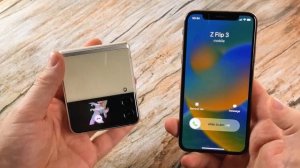 Samsung Z FLIP 3 vs iPhone XS Incoming call & Outgoing call