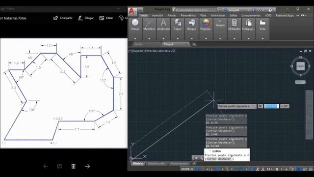 EJERCICIOS COORDENADAS AUTOCAD 2017 (1/4) смотреть онлайн