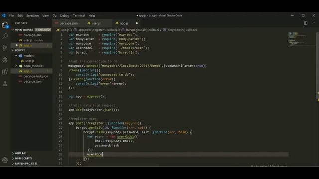 Hashing Password In Node Using Bcrypt.Js смотреть онлайн