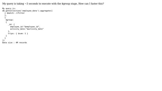 Databases: Why $group is very slow in aggregation and how can faster it in MongoDB? смотреть онлайн
