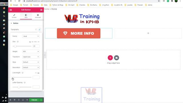 How to use Basic Element Button in elementor training telugu 18 смотреть онлайн