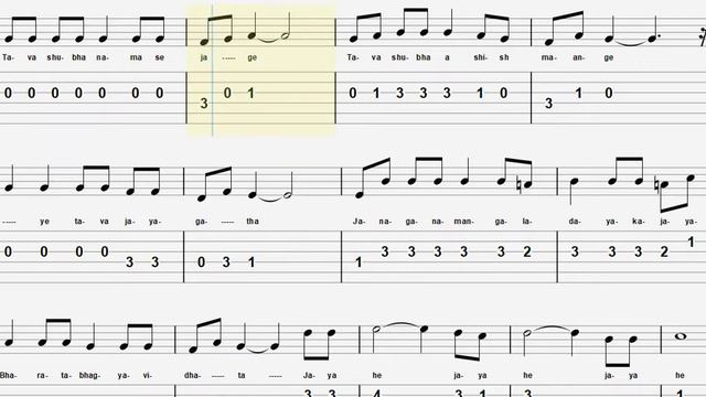 Jana Gana Mana GUITAR TAB смотреть онлайн